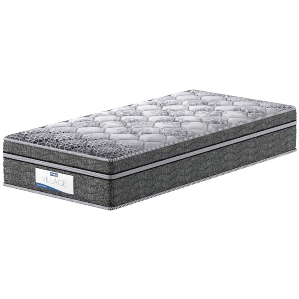 Cama Box de Solteiro Probel Village D28 com Molas Ensacadas e Pillow Euro 68x88x188cm - Branco/Preto - 3