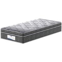 Cama Box de Solteiro Probel Village D28 com Molas Ensacadas e Pillow Euro 68x88x188cm - Branco/Preto - 3