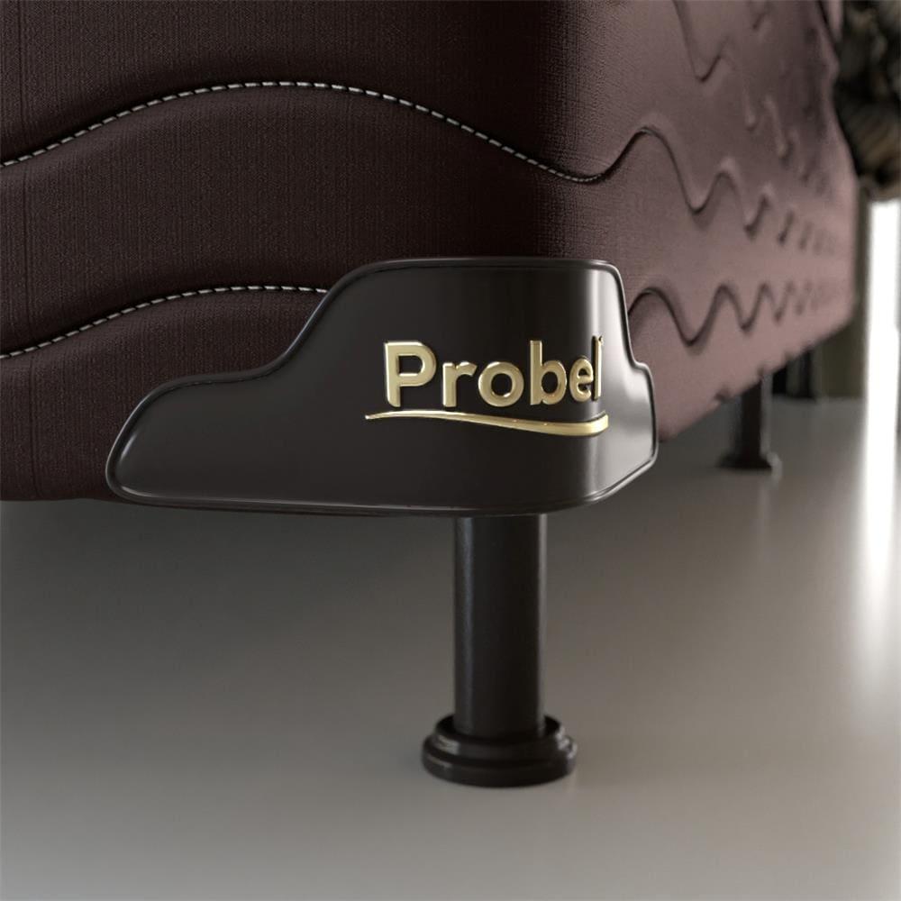 Cama Box Solteiro Probel Nevada com Euro Pillow e Molas Ensacadas 64x88x188 cm - Bege/Marrom - 6