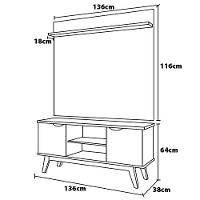 Rack com Painel Patrimar Marselha para TVs de até 46” - 7