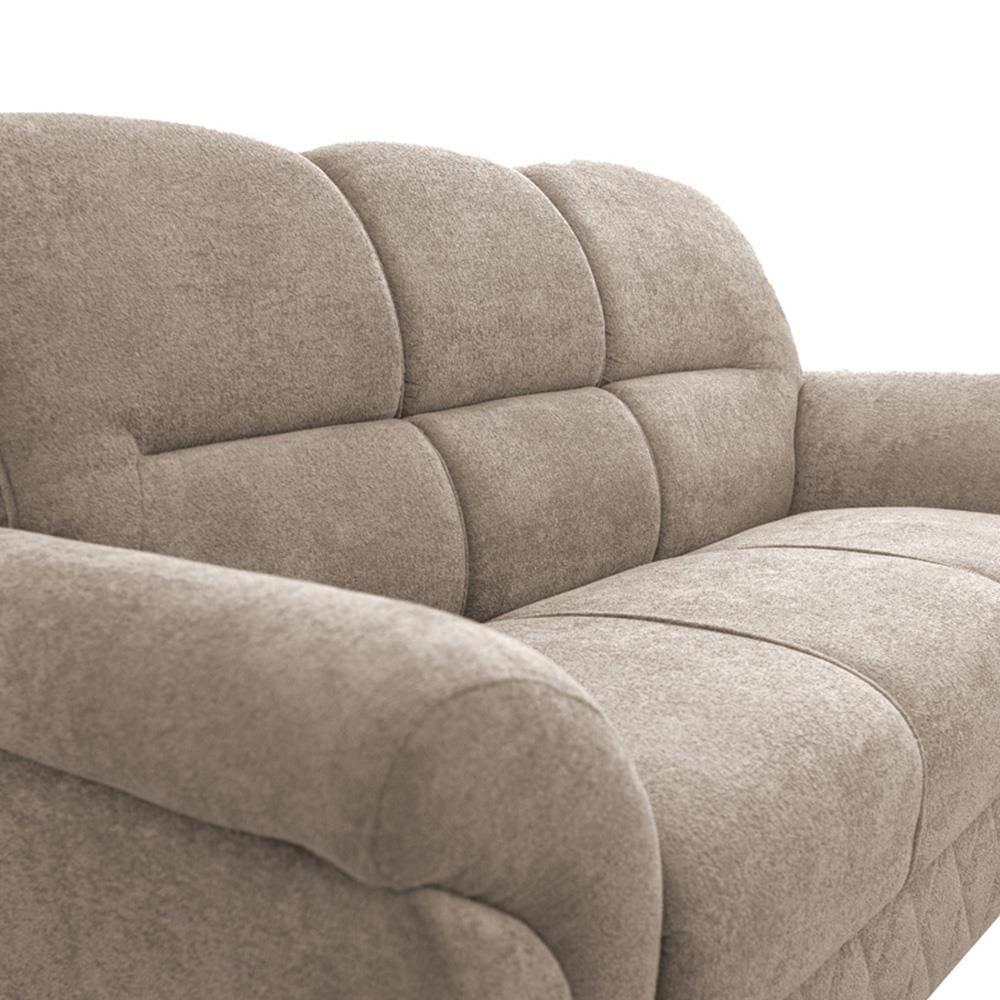 Sofá de 3 e 2 Lugares Cama inBox Mourato com 187cm e 140cm de Larguras e Revestidos em Bouclé - 3