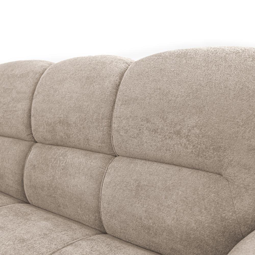 Sofá de 3 e 2 Lugares Cama inBox Mourato com 187cm e 140cm de Larguras e Revestidos em Bouclé - 5