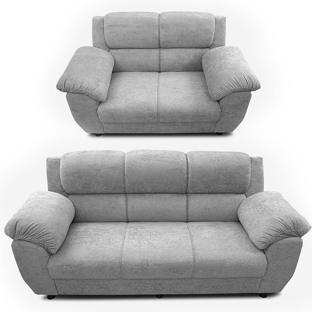 Sofá de 3 e 2 Lugares Cama inBox Paris com 202cm e 152cm de Larguras e Revestidos em Bouclé - 2