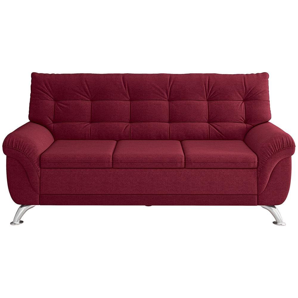 Sofá 3 e 2 Lugares Linoforte Arezzo Revestido em Tecido Suede com Larguras de 202cm e 152cm - 5