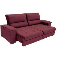 Sofá de 4 Lugares Linoforte Barcellos com 230 cm de Largura, Retrátil/Reclinável, com Revestimento em Tecido Suede - 7