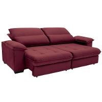 Sofá de 4 Lugares Linoforte Barcellos com 230 cm de Largura, Retrátil/Reclinável, com Revestimento em Tecido Suede - 9