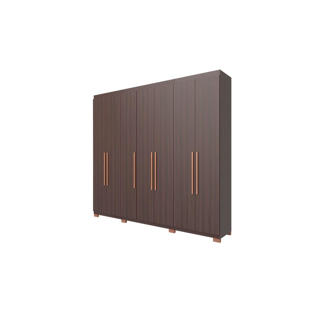 Guarda-Roupa Bartira Diplomata com 7 Portas e 6 Gavetas + Cômoda Diplomata com 5 Gavetas + Cabeceira para Cama Box Casal e Queen Diplomata - 4