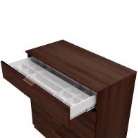 Guarda-Roupa Bartira Diplomata com 7 Portas e 6 Gavetas + Cômoda Diplomata com 5 Gavetas + Cabeceira para Cama Box Casal e Queen Diplomata - 7