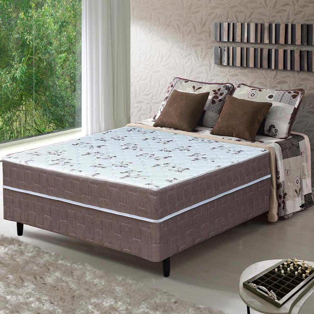 Guarda-Roupa Casal Bartira Ville com 6 Portas e 2 Gavetas + Cama Box Conjugada Casal Umaflex New Florença com Molas Ensacadas 55x138x188cm - 2