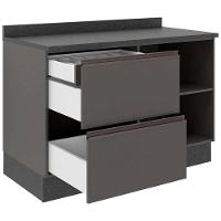 Cozinha Completa Bartira Linea com 5 Portas, 3 Gavetas e 2 Prateleiras - 280cm de largura - 7