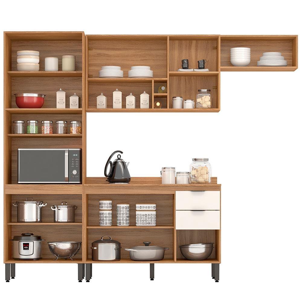 Cozinha Completa Demóbile Firenze com 10 Portas, 2 Gavetas e 7 Prateleiras - 259,5cm de largura - 3