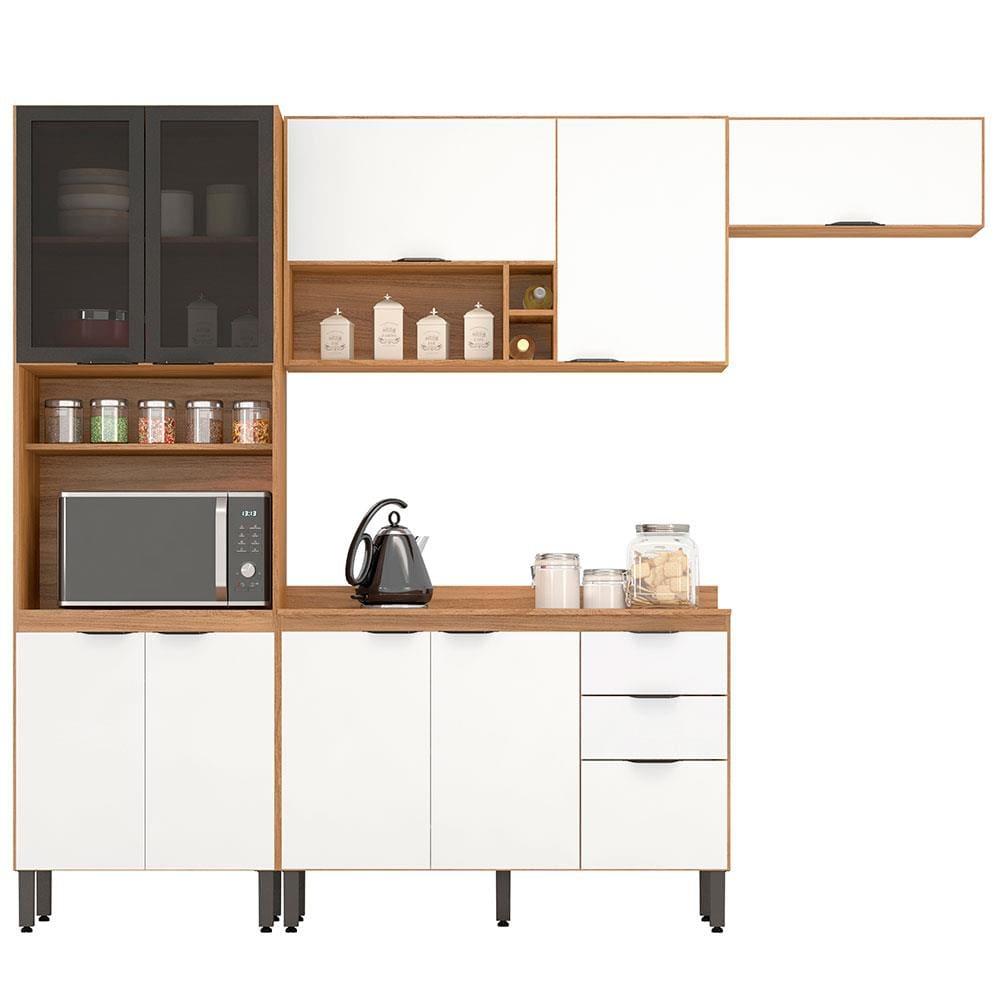 Cozinha Completa Demóbile Firenze com 10 Portas, 2 Gavetas e 7 Prateleiras - 259,5cm de largura - 4