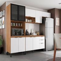 Cozinha Completa Demóbile Firenze com 10 Portas, 2 Gavetas e 7 Prateleiras - 259,5cm de largura - 1