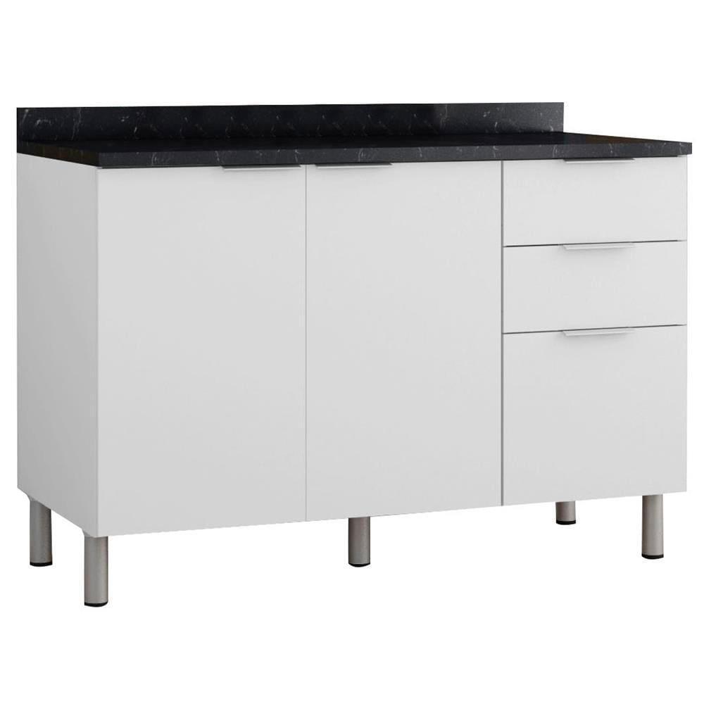 Cozinha Completa Bartira Rubi com 8 Portas, 5 Gavetas e 5 Prateleiras - 360,1cm de largura - 9