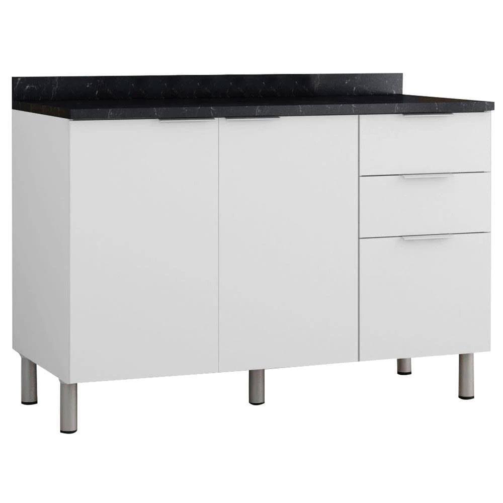 Cozinha Completa Bartira Rubi com 5 Portas, 3 Gavetas e 3 Prateleiras - 200cm de largura - 6