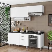 Cozinha Completa Bartira Rubi com 5 Portas, 3 Gavetas e 3 Prateleiras - 200cm de largura - 1