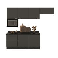 Cozinha Completa Bartira Linea 6 Portas, 3 Gavetas e Nicho - 260cm de largura - 1