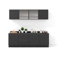 Cozinha Completa Bartira Línea com 7 Portas, 3 Gavetas e 6 Prateleiras - 200cm de largura - 1