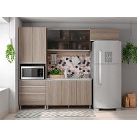 Cozinha Completa Bartira Amazonita com 8 Portas, 6 Prateleiras e 3 Gavetas - 271cm de largura - 1