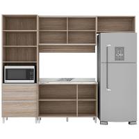 Cozinha Completa Bartira Amazonita com 8 Portas, 6 Prateleiras e 3 Gavetas - 271cm de largura - 3