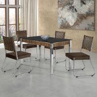 Mesa de Jantar Aço Nobre Cláudia com Tampo Kanon e 4 Cadeiras - 1