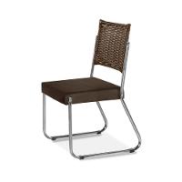 Mesa de Jantar Aço Nobre Cláudia com Tampo Kanon e 4 Cadeiras