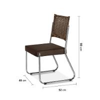 Mesa de Jantar Aço Nobre Cláudia com Tampo Kanon e 4 Cadeiras - 5