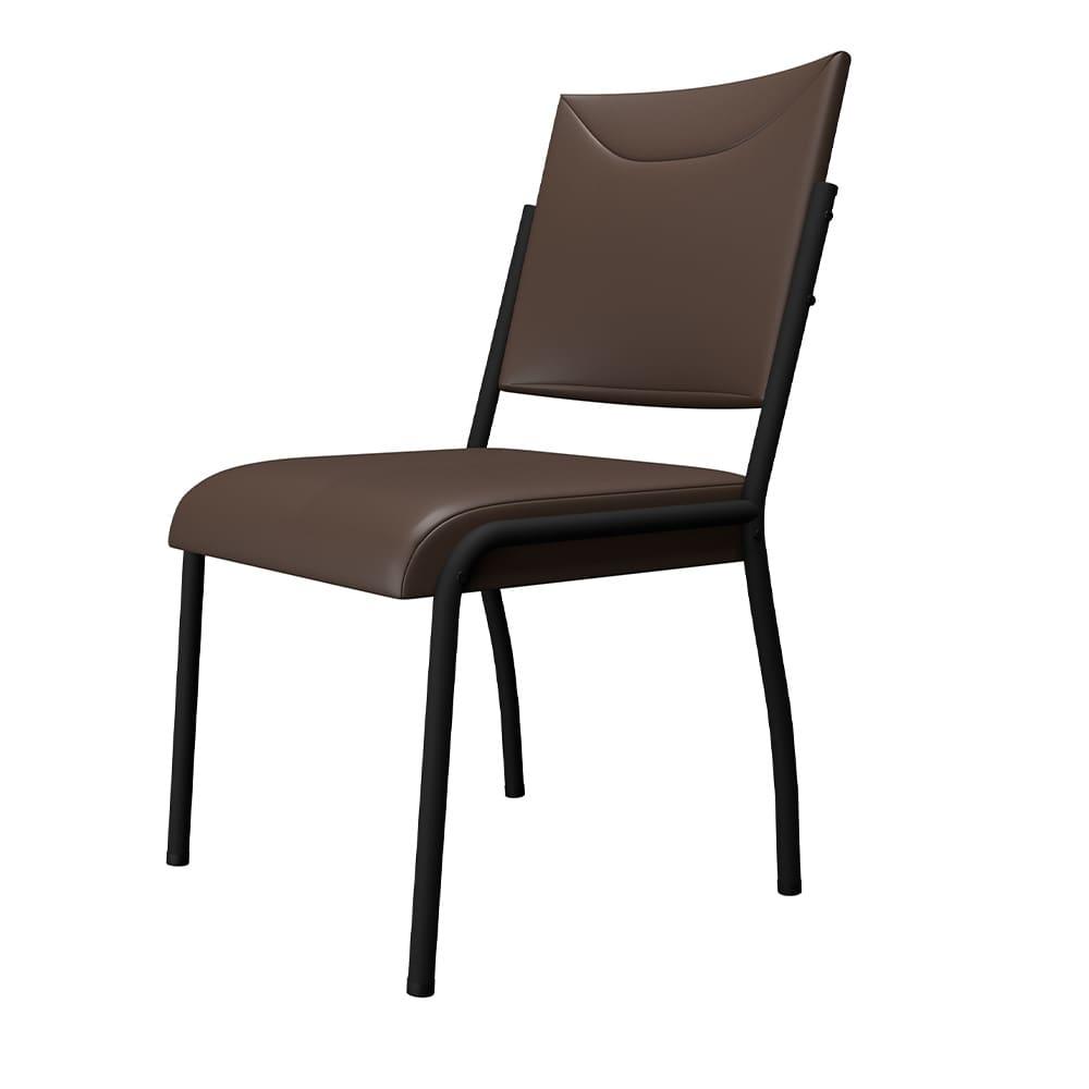 Mesa de Jantar Retangular Fabone Alexa Tampo de Vidro 140x80cm com 6 Cadeiras Dora Revestidas em Courino - 3