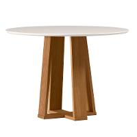 Mesa de Jantar Redonda New Ceval Copenhague com 4 Cadeiras Estofadas - 2