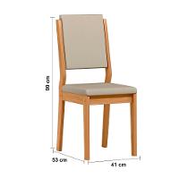 Mesa de Jantar Redonda New Ceval Copenhague com 4 Cadeiras Estofadas - 5