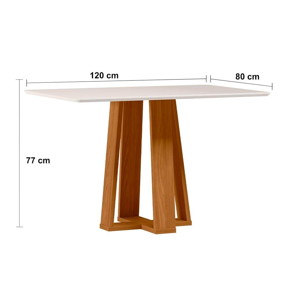 Mesa de Jantar Retangular New Ceval Amsterdam com 4 Cadeiras Estofadas e Revestidas - 6