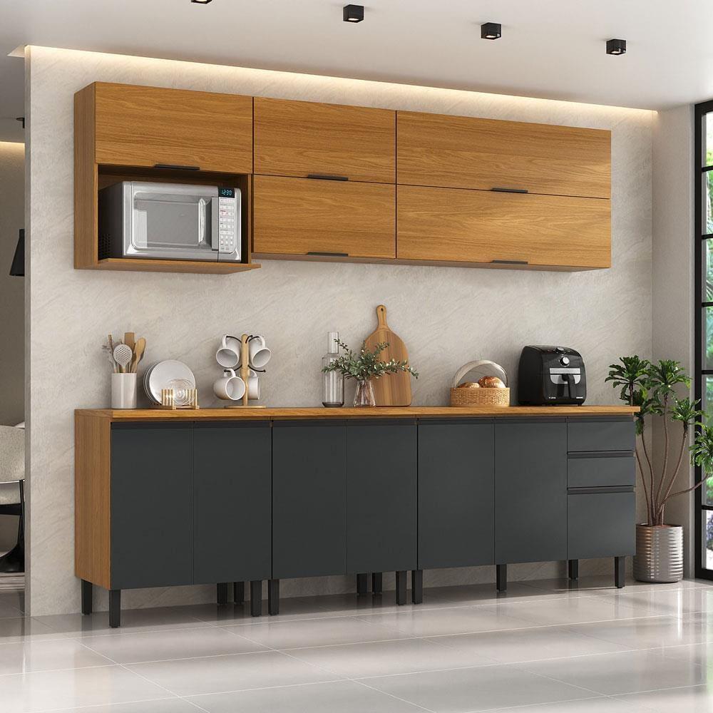 Cozinha Completa Itatiaia Ideale com 12 portas, 2 gavetas e 6 prateleiras – 260cm de largura - 1