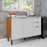 Balcão Bartira Universal com 2 Portas e 3 Gavetas - 120 cm de Largura - 1