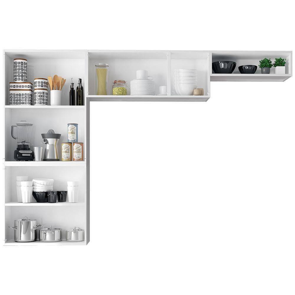 Cozinha Compacta Itatiaia Rose com 10 Portas, 1 Gaveta e 6 Prateleiras - 245cm de Largura - 3