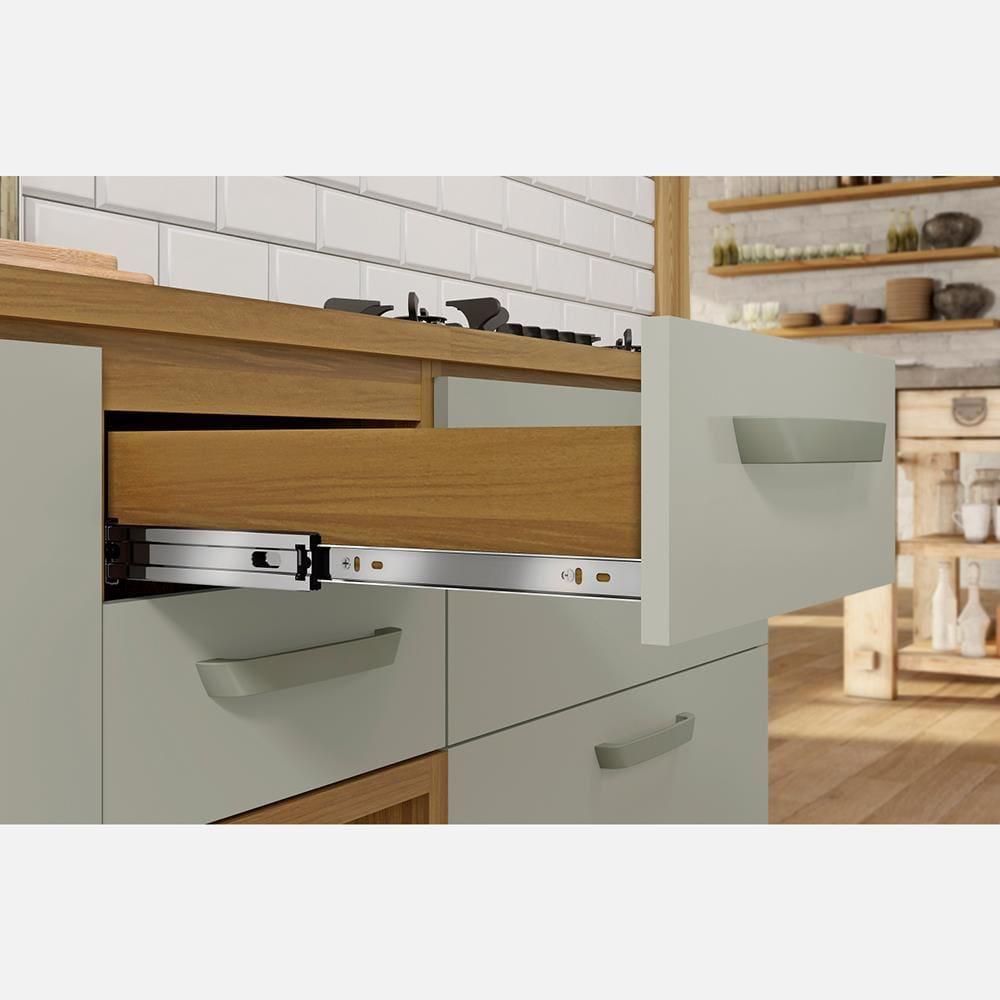 Cozinha Compacta em MDF Nesher Princesa com 3 Portas, 6 Prateleiras e 2 Gavetas - 200cm de largura - 6