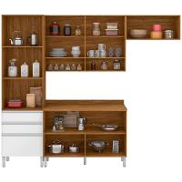 Cozinha Compacta Bartira Jaspe com 6 Portas, 3 Gavetas e 6 Prateleiras - 260,4cm de largura - 3