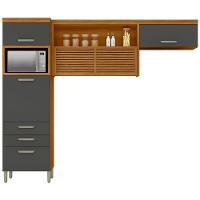 Cozinha Compacta Nesher Princesa com 4 Portas, 3 Gavetas e 9 Prateleiras - 264cm de largura - 2