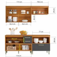 Cozinha Compacta Nesher Princesa com 4 Portas 3 Gavetas e 7 Prateleiras - 200cm de largura - 3