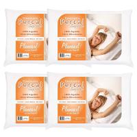 Travesseiros Plumasul FibraSiliconizada em Percal 180 Fios 50 x 70 cm Brancos - 4 Unidades - 1