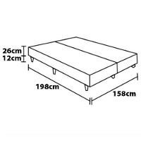 Base Box Queen Size Probel Century com Revestimento em Tecido Poliéster 38x158x198cm - Marrom - 3