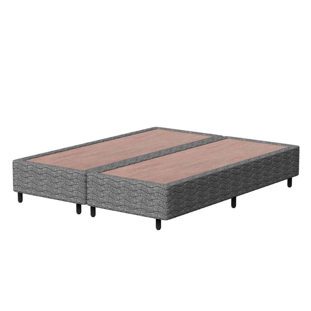 Base Box Queen Size Probel Village com Revestimento em Tecido Poliéster 38x158x198cm - Preto - 4