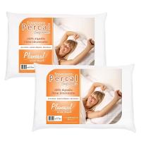 Travesseiros Plumasul Fibra Siliconizada em Percal 180 Fios 50 x 70 cm Brancos - 2 Unidades - 1
