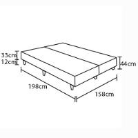 Base Box para Colchão Queen Size Umaflex Itália 33 x 158 x 198 - Branco - 2
