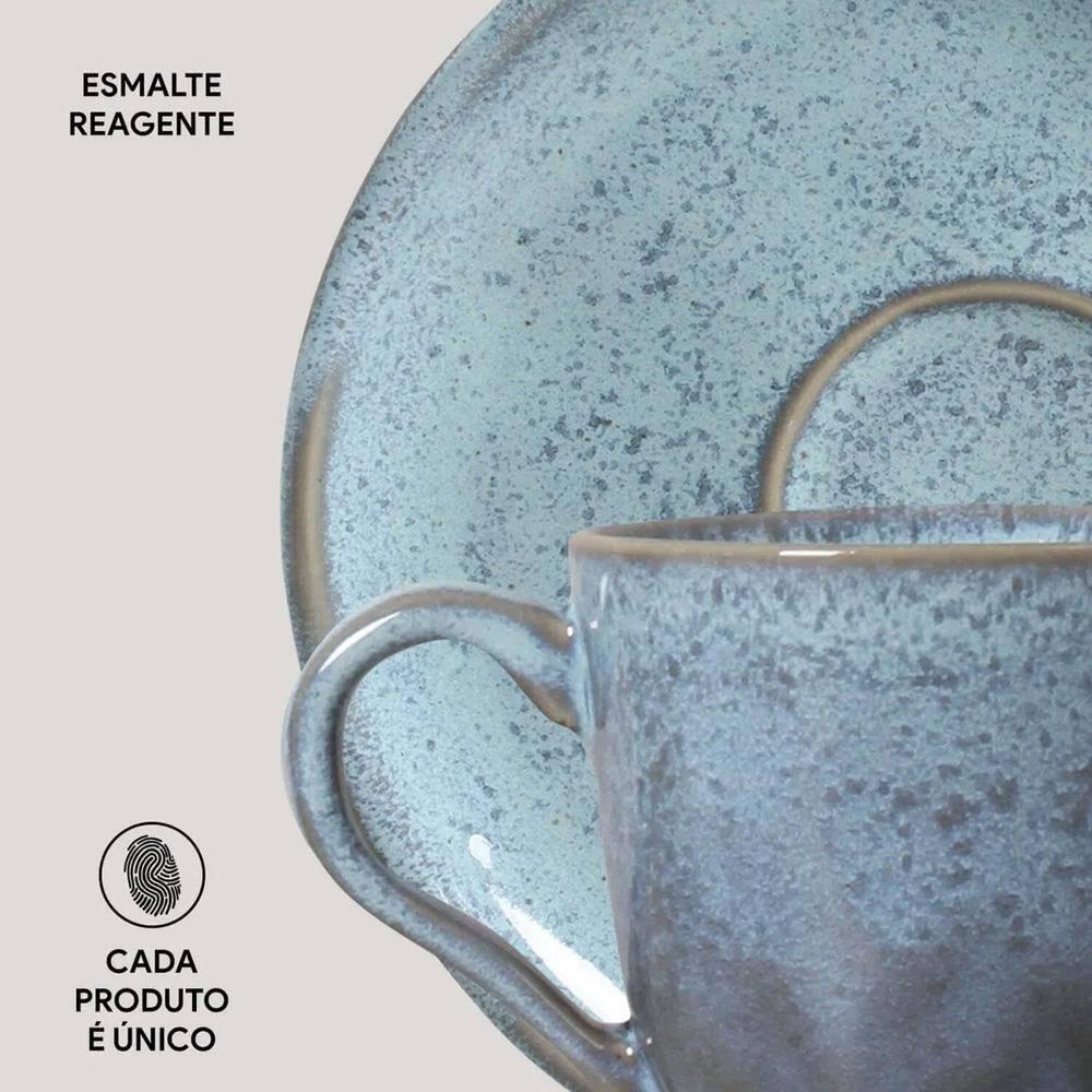 Conjunto de Xícaras e Pires de Café Porto Brasil Bio Breeze 120ml - 6 Peças - 4