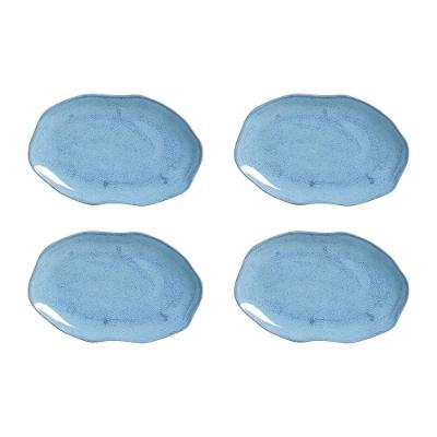 Conjunto de Travessas Oval Rasa Média Porto Brasil Bio Breeze 30x20cm - 4 Peças