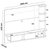 Painel Artely Toronto com 2 Portas, Ideal para TV de até 72” - 6