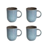Conjunto de Xícaras Grandes Porto Brasil Coup Breeze em Cerâmica Stoneware Azul 330ml - 4 Peças - 1