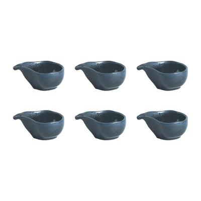 Conjunto de Molheiras Ovais Porto Brasil Orgânico Night Blue 40ml – 6 Peças