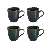 Conjunto de Canecas Porto Brasil Orgânico Oceano em Stoneware Azul 273 ml - 4 Peças - 1