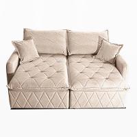 Sofá 3 Lugares Cama inBox Sublime Retrátil e Reclinável Revestido em Bouclé - 180cm de largura - 2